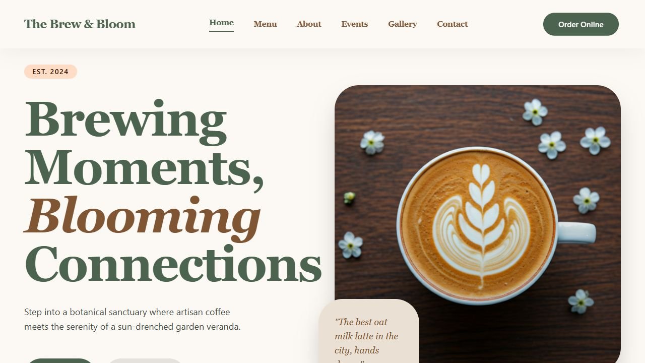 The Brew & Bloom Cafe